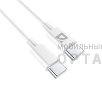 Кабель DEFENDER F182 TypeC-TypeC 1м, 60 Вт, PD,TPE,белый, пакет (1/100)