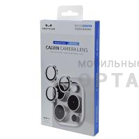 Защитное стекло на камеру KEEPHONE CALVIN, iPhone 16 Pro Max (6.9), Silver