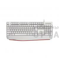 Проводная клавиатура Defender Atom HB-546 RU,белый,104+FN,1.8м, белый (1/20)