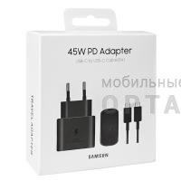 Orig Samsung, СЗУ в комплекте 45W PD Adapter USB-C to USB-C Cable, черный