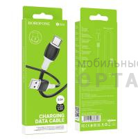 Кабель USB - Type-C Borofone BX84 Rise,1.0м, 2.4A, цвет: чёрный (1/360)