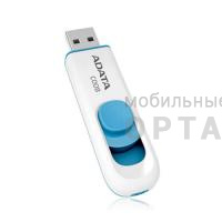 Флешка USB 64 Гб A-Data  C008  белый/синий