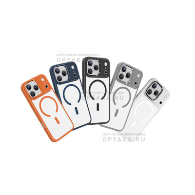 Чехол KEEPHONE ARMOR GRIP MAGSEFE CLEAR CASE для iPhone 18 Pro/17 Pro ORANGE