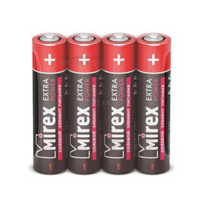 Элемент питания Mirex R03 / AAA 1,5V  4 шт (4/60/2400), shrink