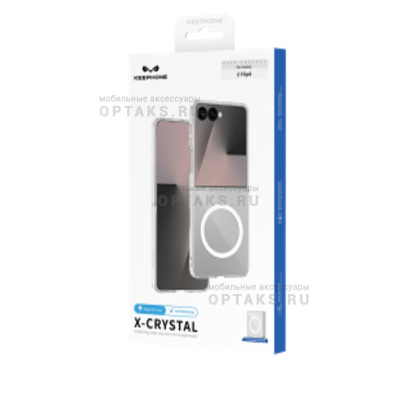 Чехол KEEPHONE X-CRYSTAL ULTRA SLIM MagSafe Samsung Flip 8 Clear